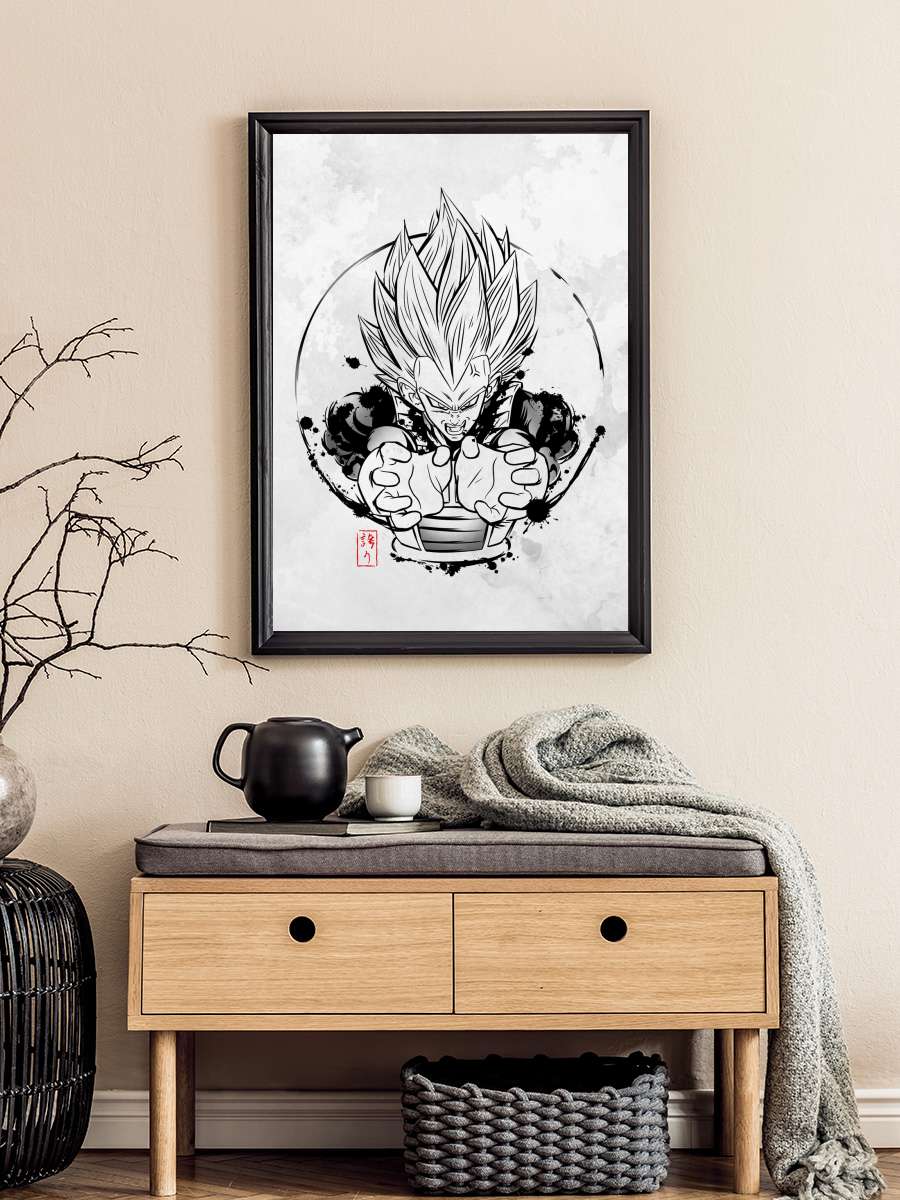 Proud Warrior Anime Poster Tablo Siyah Çerçeveli Yüksek Kalite Anime Duvar Tablo