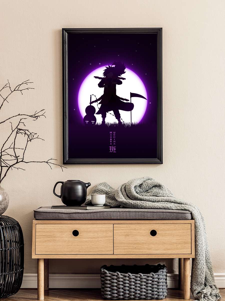 Madara Moon Anime Poster Tablo Siyah Çerçeveli Yüksek Kalite Anime Duvar Tablo