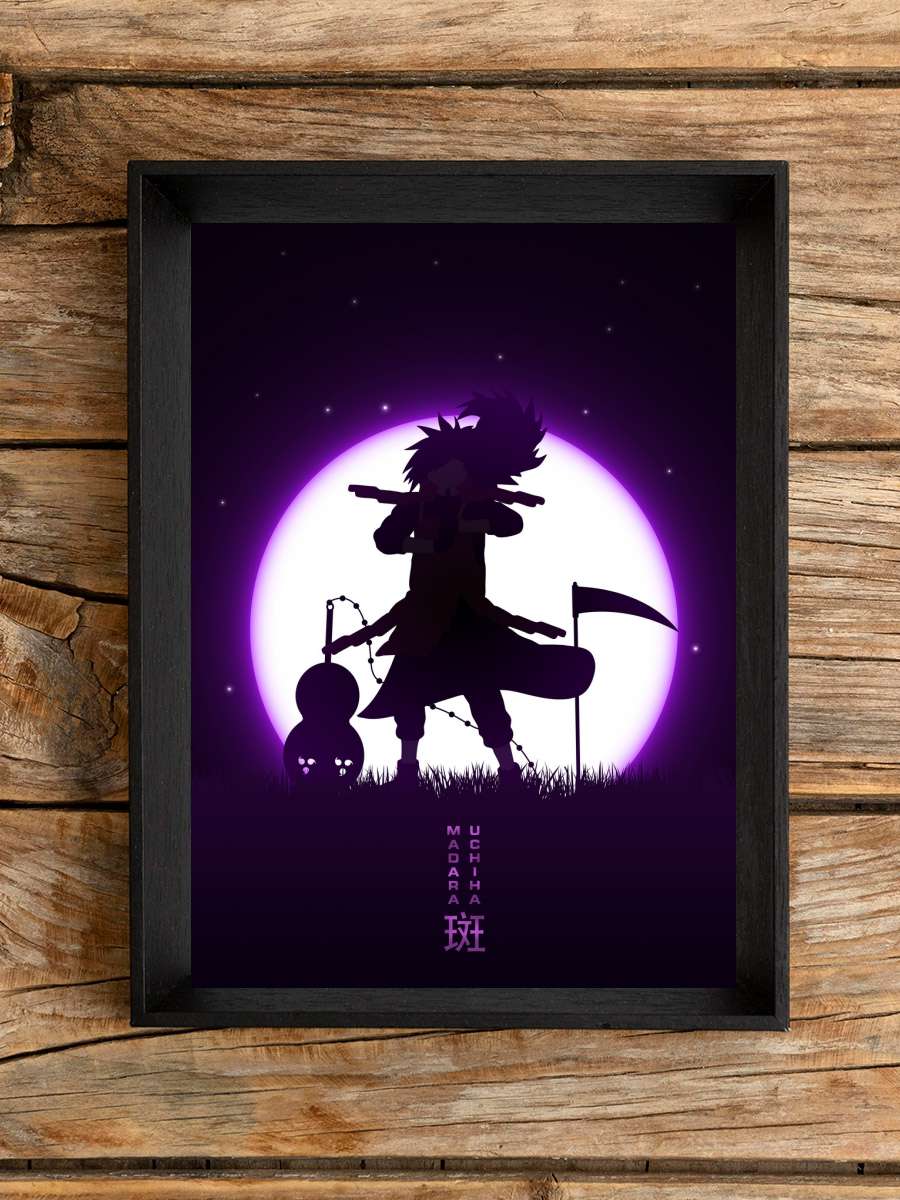 Madara Moon Anime Poster Tablo Siyah Çerçeveli Yüksek Kalite Anime Duvar Tablo