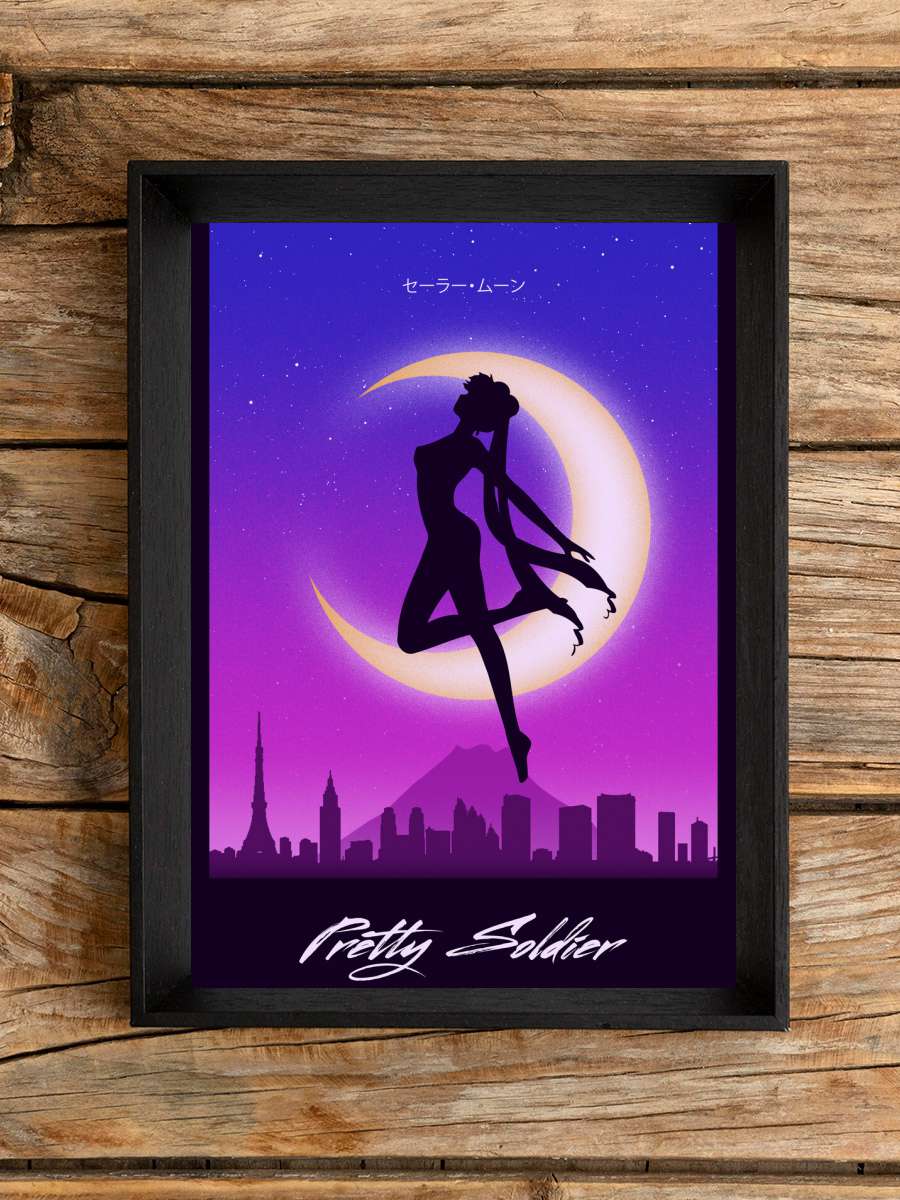 Pretty sailor soldier Anime Poster Tablo Siyah Çerçeveli Yüksek Kalite Anime Duvar Tablo