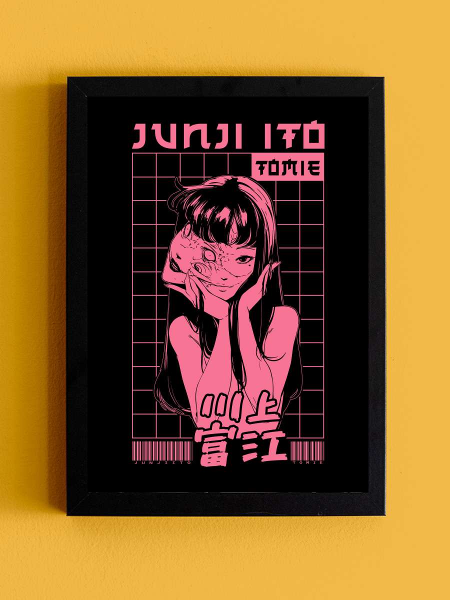 Tomie - Junji Ito Anime Poster Tablo Siyah Çerçeveli Yüksek Kalite Anime Duvar Tablo