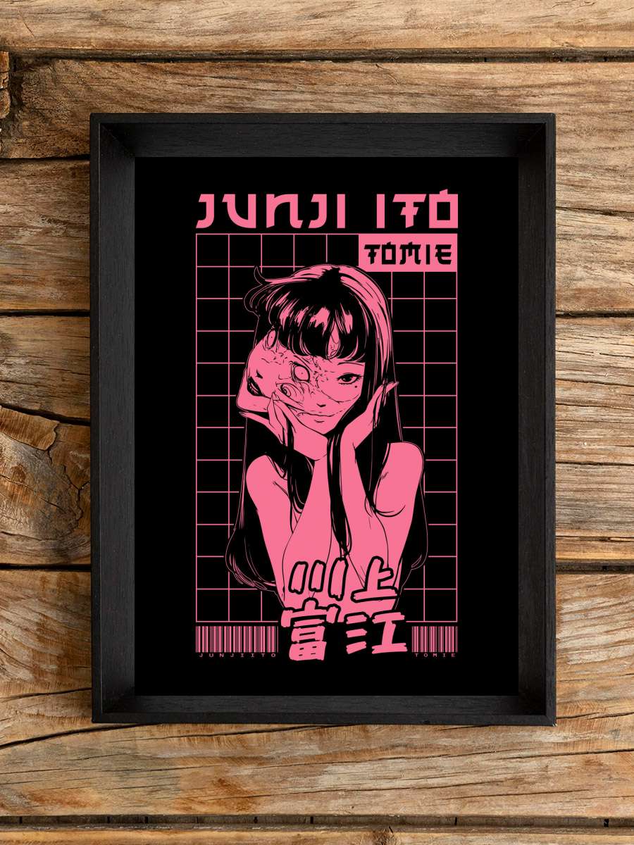 Tomie - Junji Ito Anime Poster Tablo Siyah Çerçeveli Yüksek Kalite Anime Duvar Tablo