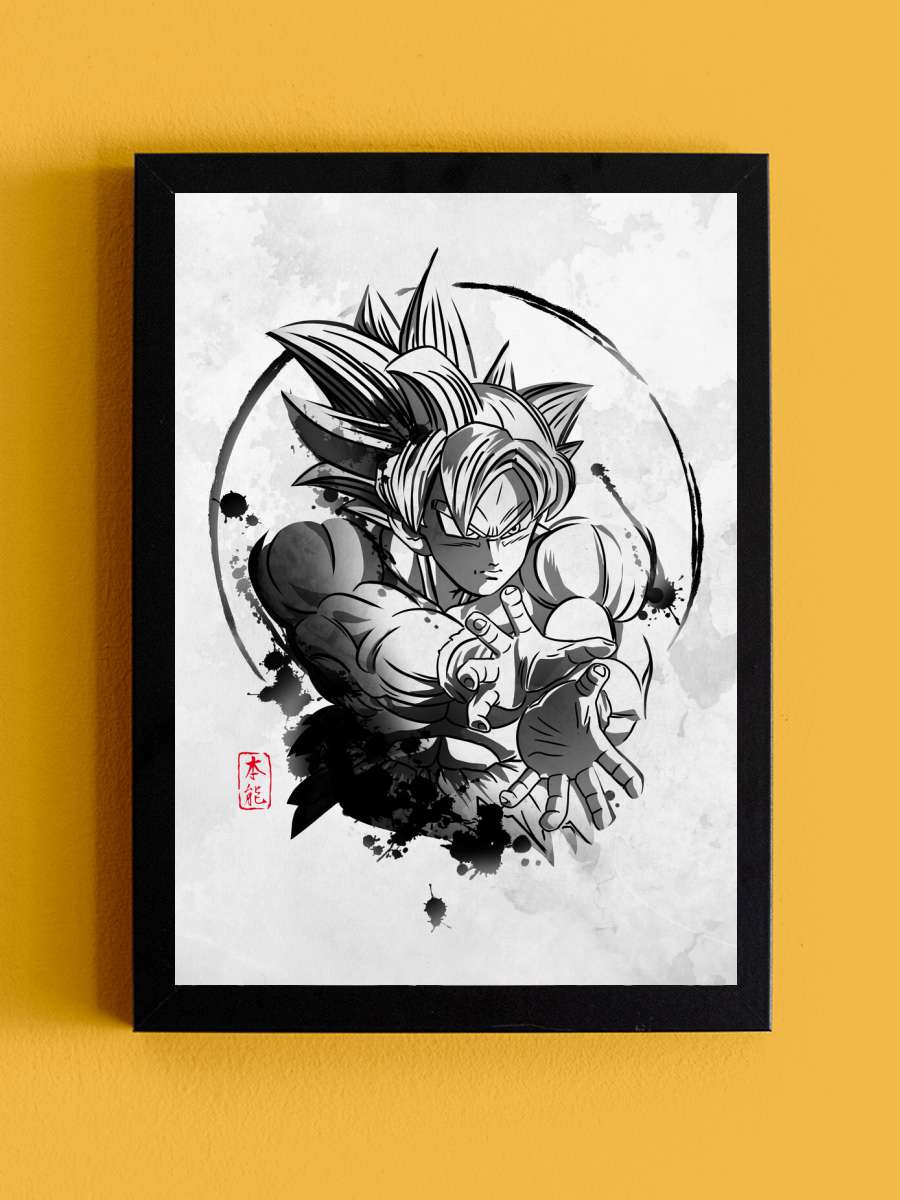 Ultra Instinct form Anime Poster Tablo Siyah Çerçeveli Yüksek Kalite Anime Duvar Tablo