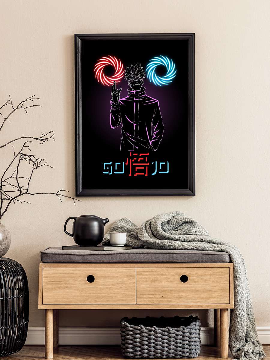 Circles Anime Poster Tablo Siyah Çerçeveli Yüksek Kalite Anime Duvar Tablo