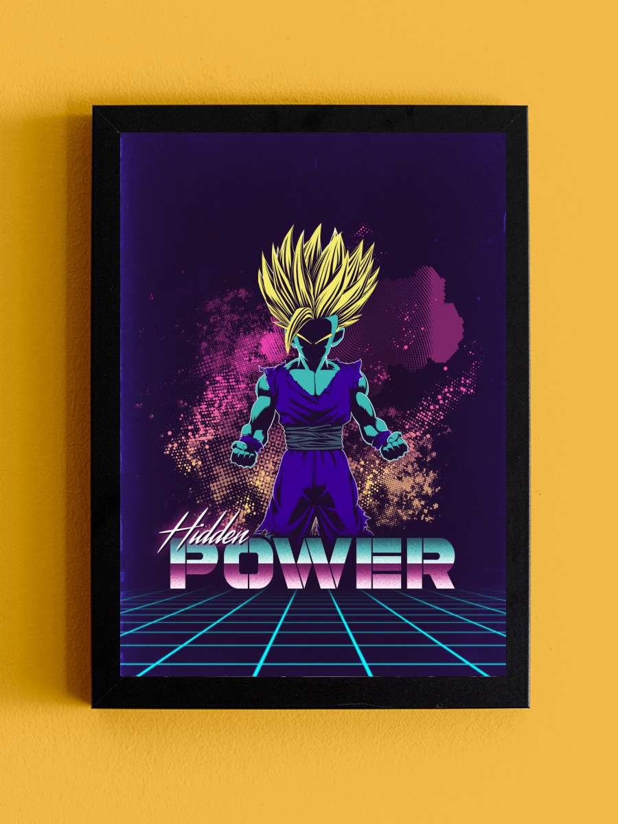 Retro hidden power Anime Poster Tablo Siyah Çerçeveli Yüksek Kalite Anime Duvar Tablo