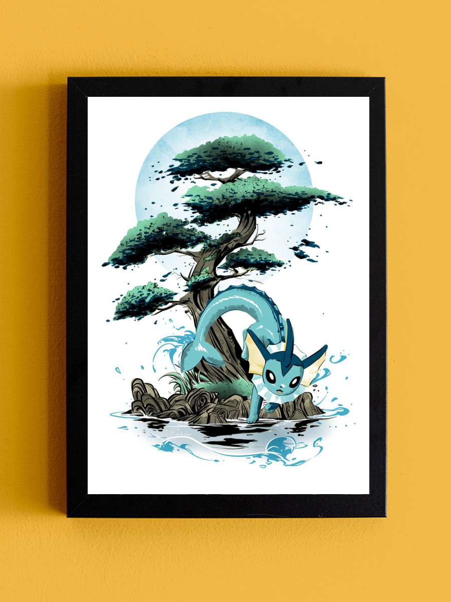 Water-type under a tree Anime Poster Tablo Siyah Çerçeveli Yüksek Kalite Anime Duvar Tablo