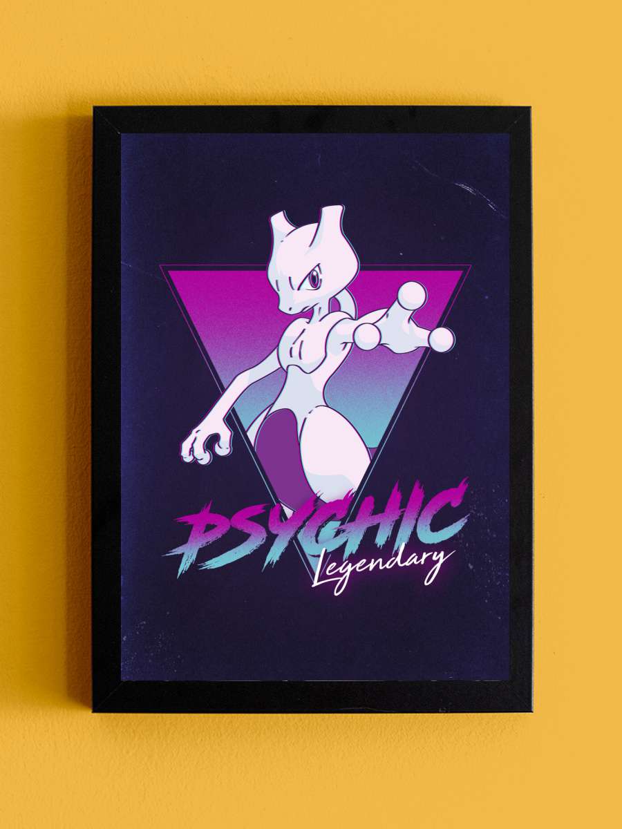 Psychic legendary Anime Poster Tablo Siyah Çerçeveli Yüksek Kalite Anime Duvar Tablo