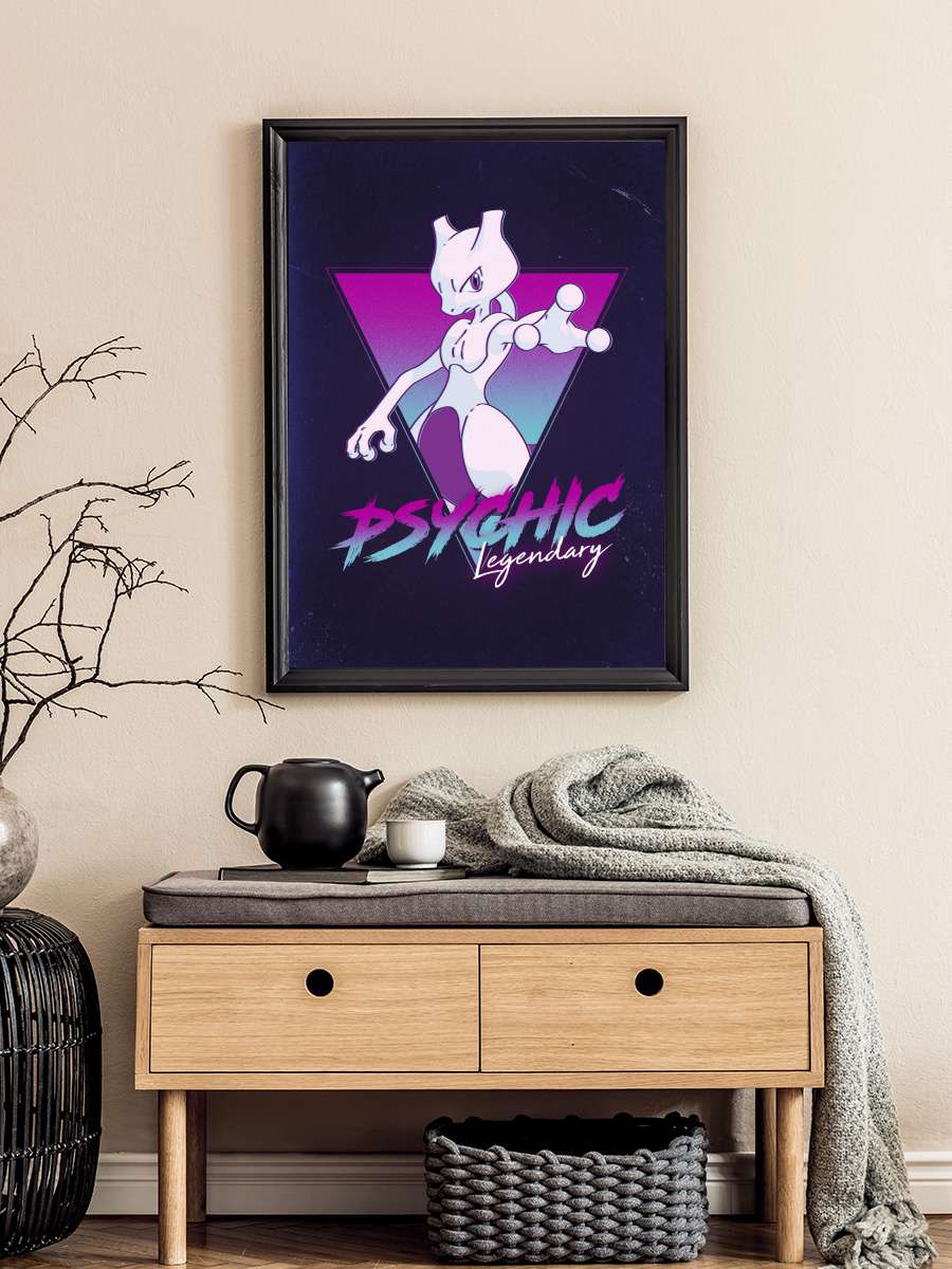 Psychic legendary Anime Poster Tablo Siyah Çerçeveli Yüksek Kalite Anime Duvar Tablo