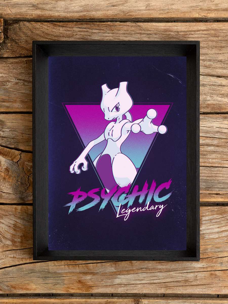 Psychic legendary Anime Poster Tablo Siyah Çerçeveli Yüksek Kalite Anime Duvar Tablo