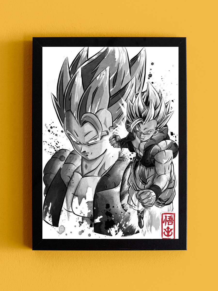 Saiyans Fusion Anime Poster Tablo Siyah Çerçeveli Yüksek Kalite Anime Duvar Tablo