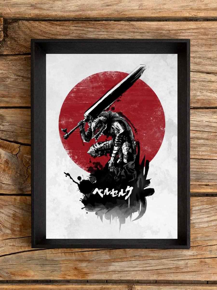 Red Sun Swordsman Anime Poster Tablo Siyah Çerçeveli Yüksek Kalite Anime Duvar Tablo