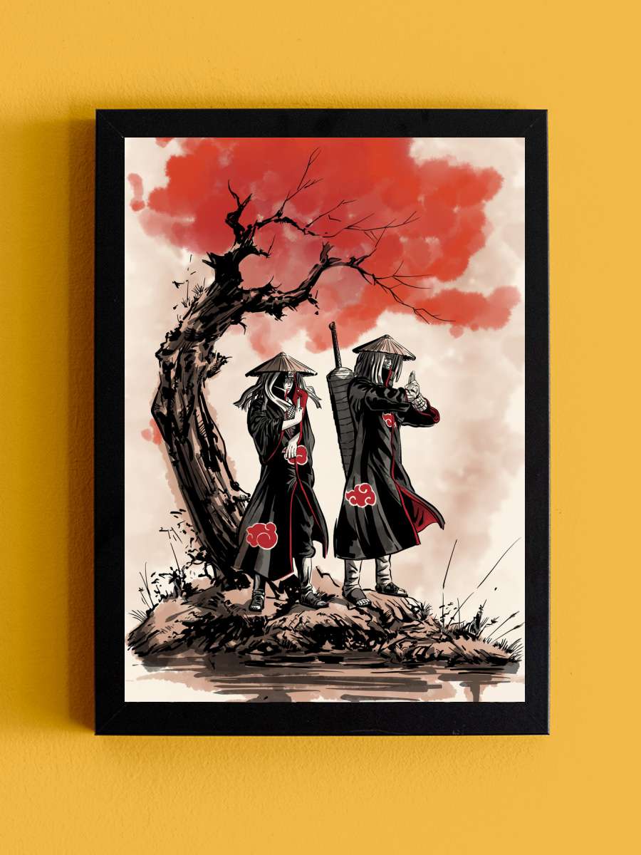 Red cloud shinobis Anime Poster Tablo Siyah Çerçeveli Yüksek Kalite Anime Duvar Tablo