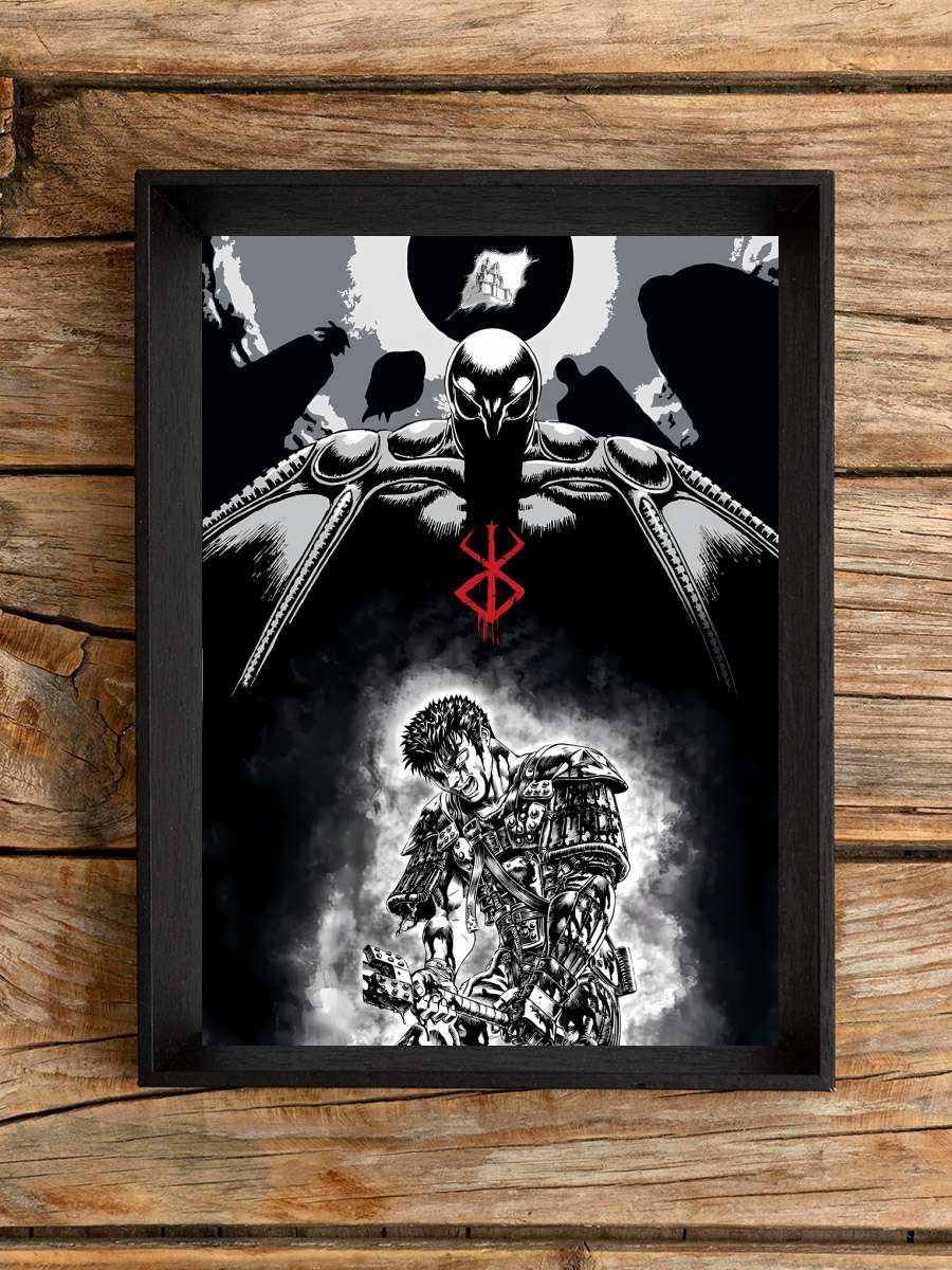 Guts and Femto Anime Poster Tablo Siyah Çerçeveli Yüksek Kalite Anime Duvar Tablo