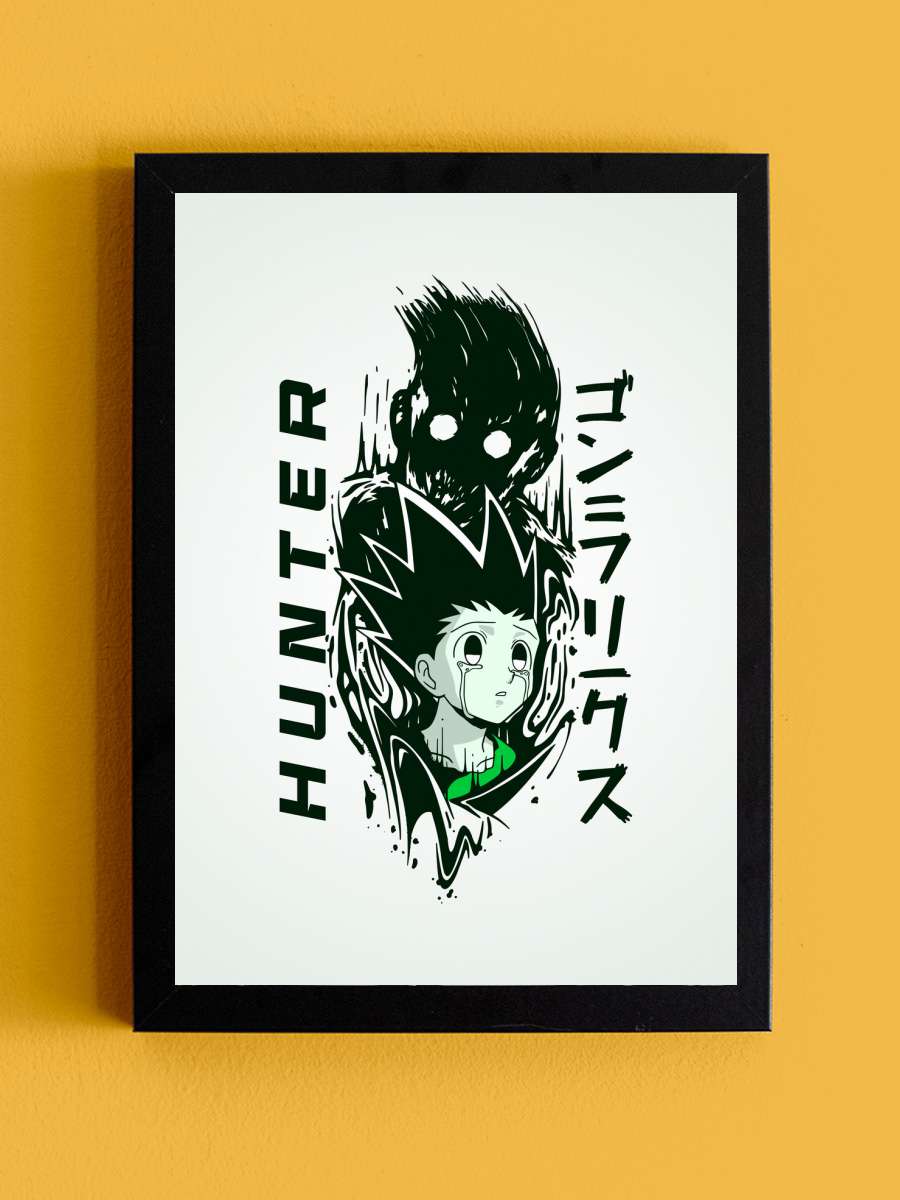 Hunter portrait  Anime Poster Tablo Siyah Çerçeveli Yüksek Kalite Anime Duvar Tablo