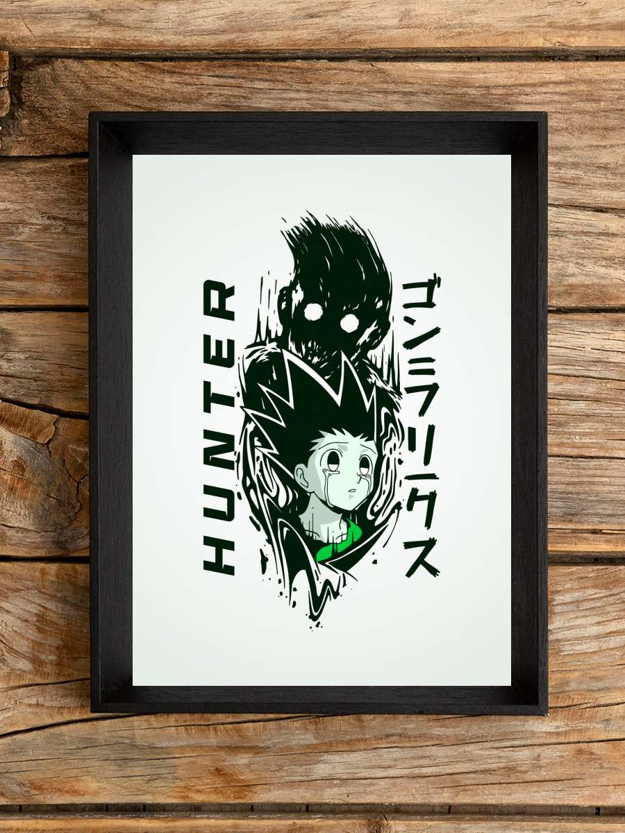 Hunter portrait  Anime Poster Tablo Siyah Çerçeveli Yüksek Kalite Anime Duvar Tablo