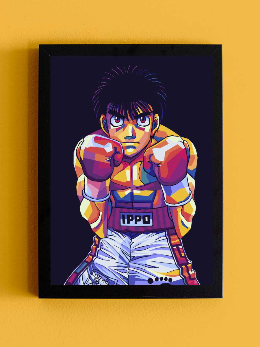 Hajime Pop Art Anime Poster Tablo Siyah Çerçeveli Yüksek Kalite Anime Duvar Tablo