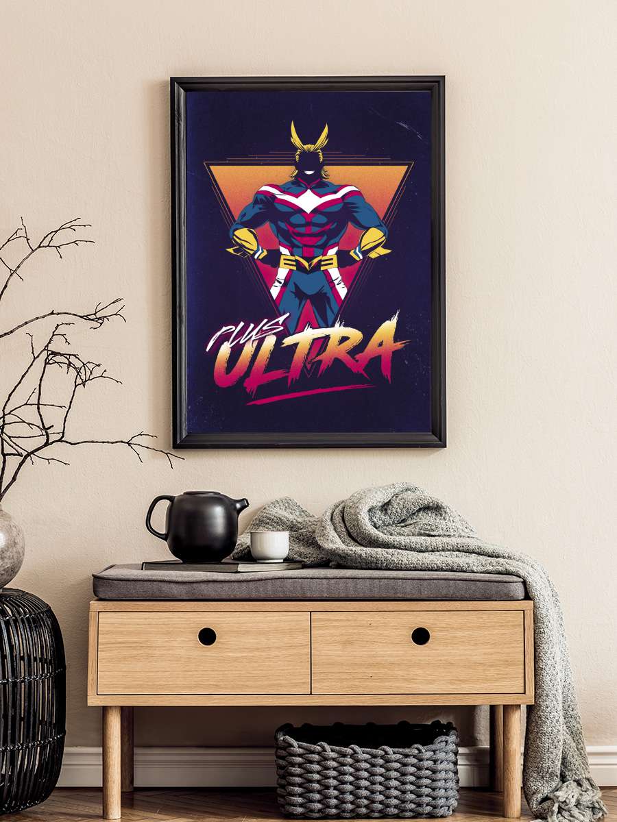 Plus Ultra Anime Poster Tablo Siyah Çerçeveli Yüksek Kalite Anime Duvar Tablo