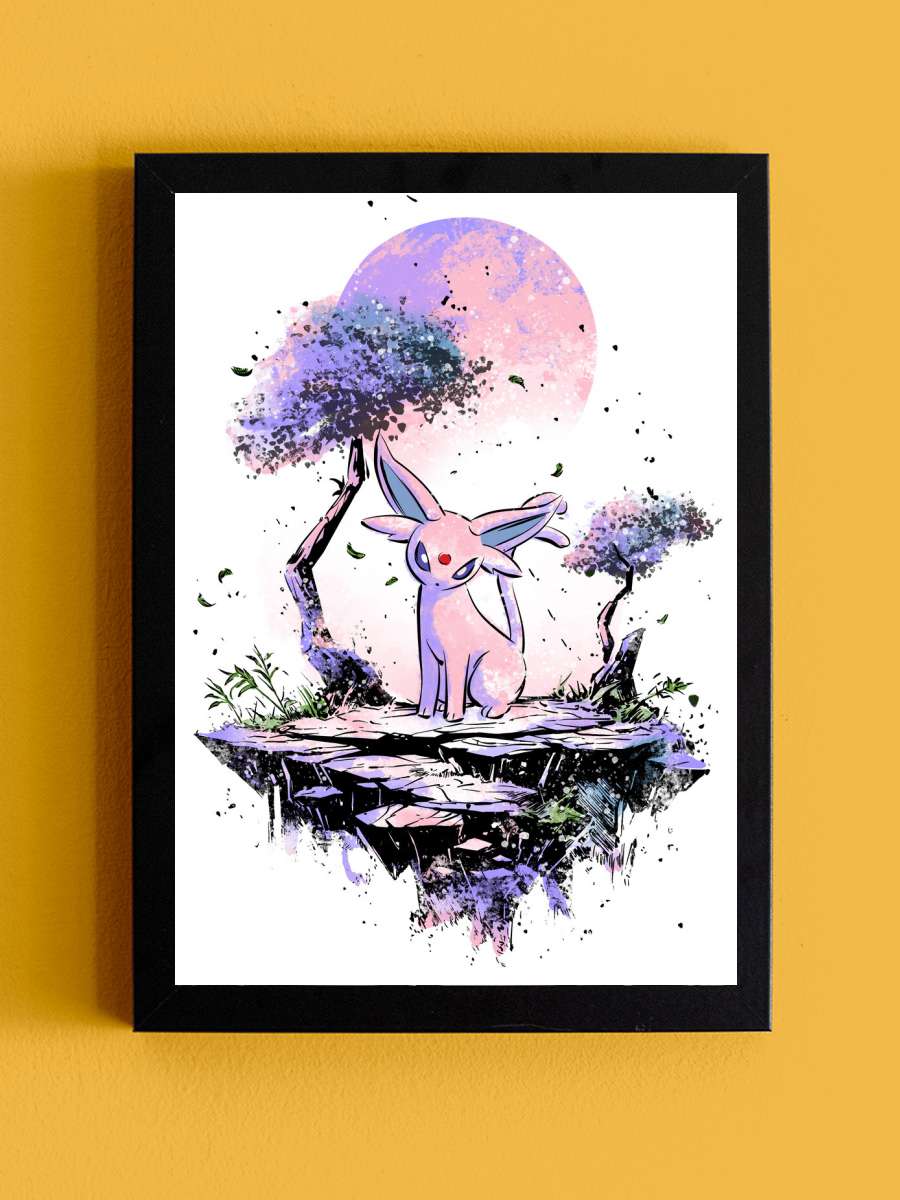 Psychic-type under a tree Anime Poster Tablo Siyah Çerçeveli Yüksek Kalite Anime Duvar Tablo