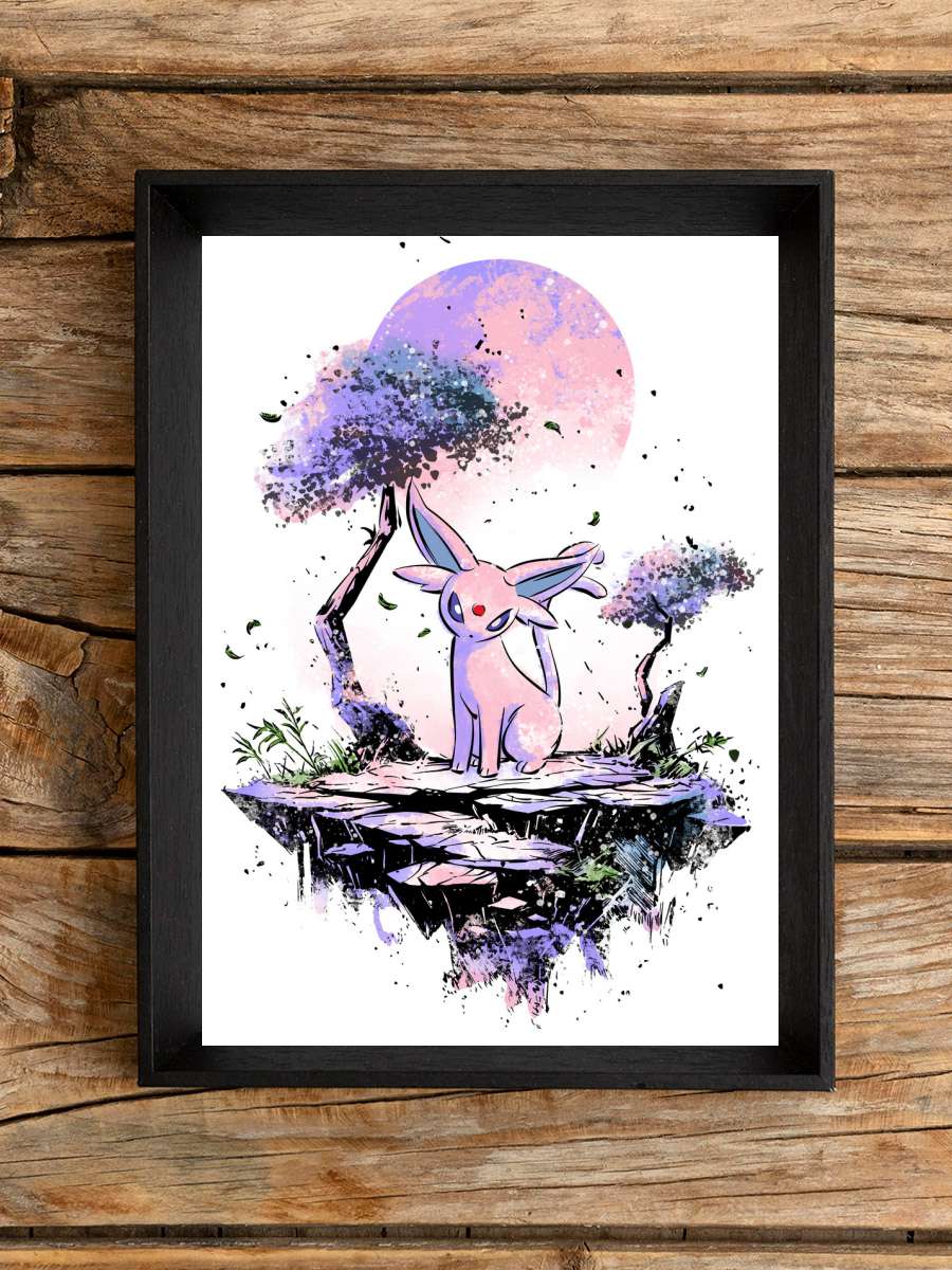 Psychic-type under a tree Anime Poster Tablo Siyah Çerçeveli Yüksek Kalite Anime Duvar Tablo