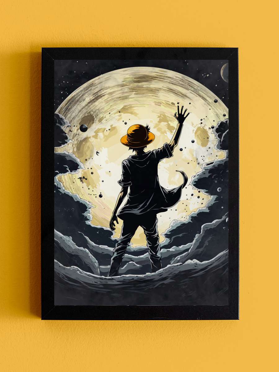 Luffy fan art (Poster) Anime Poster Tablo Siyah Çerçeveli Yüksek Kalite Anime Duvar Tablo