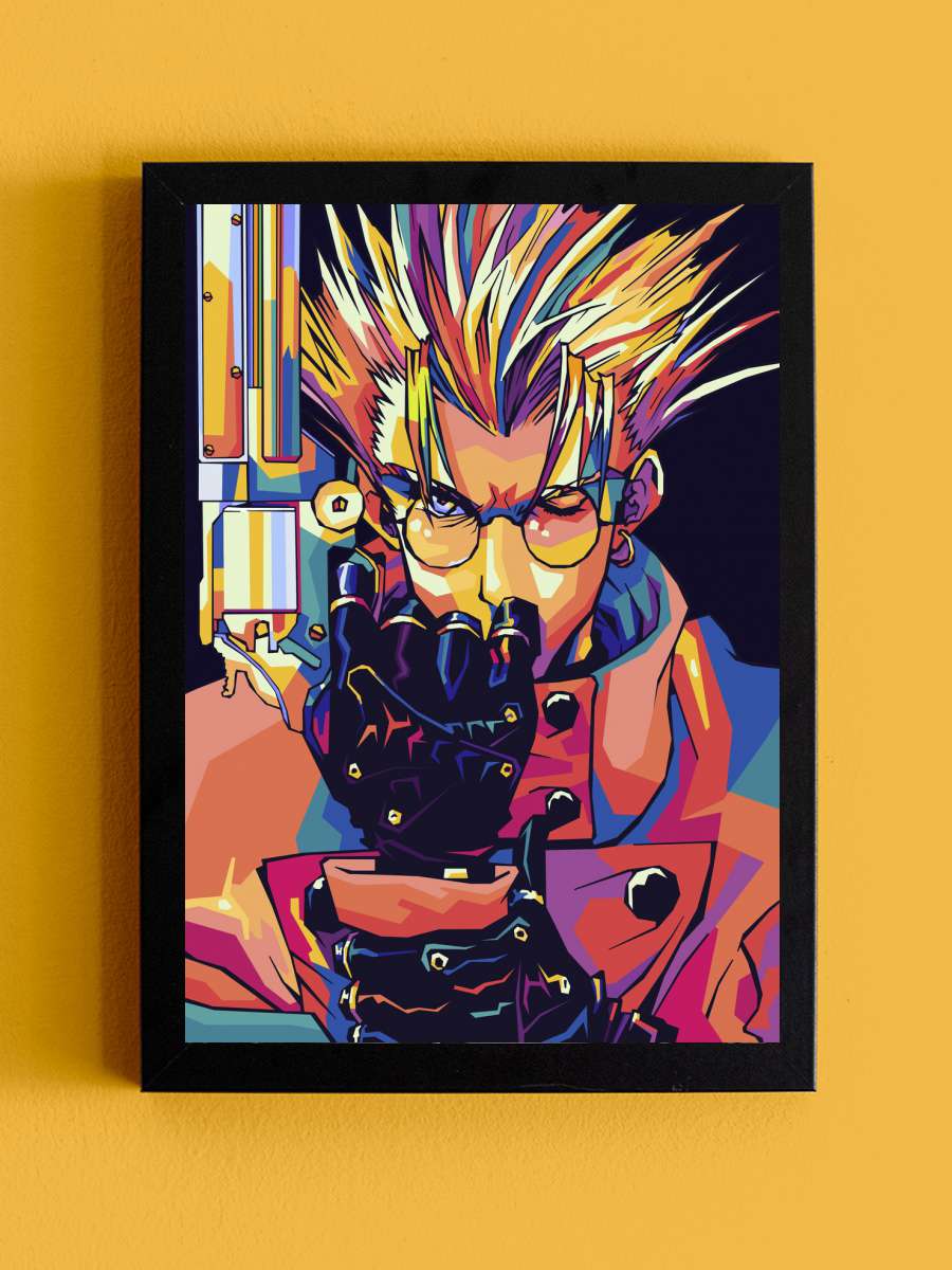 Trigun Anime Poster Tablo Siyah Çerçeveli Yüksek Kalite Anime Duvar Tablo