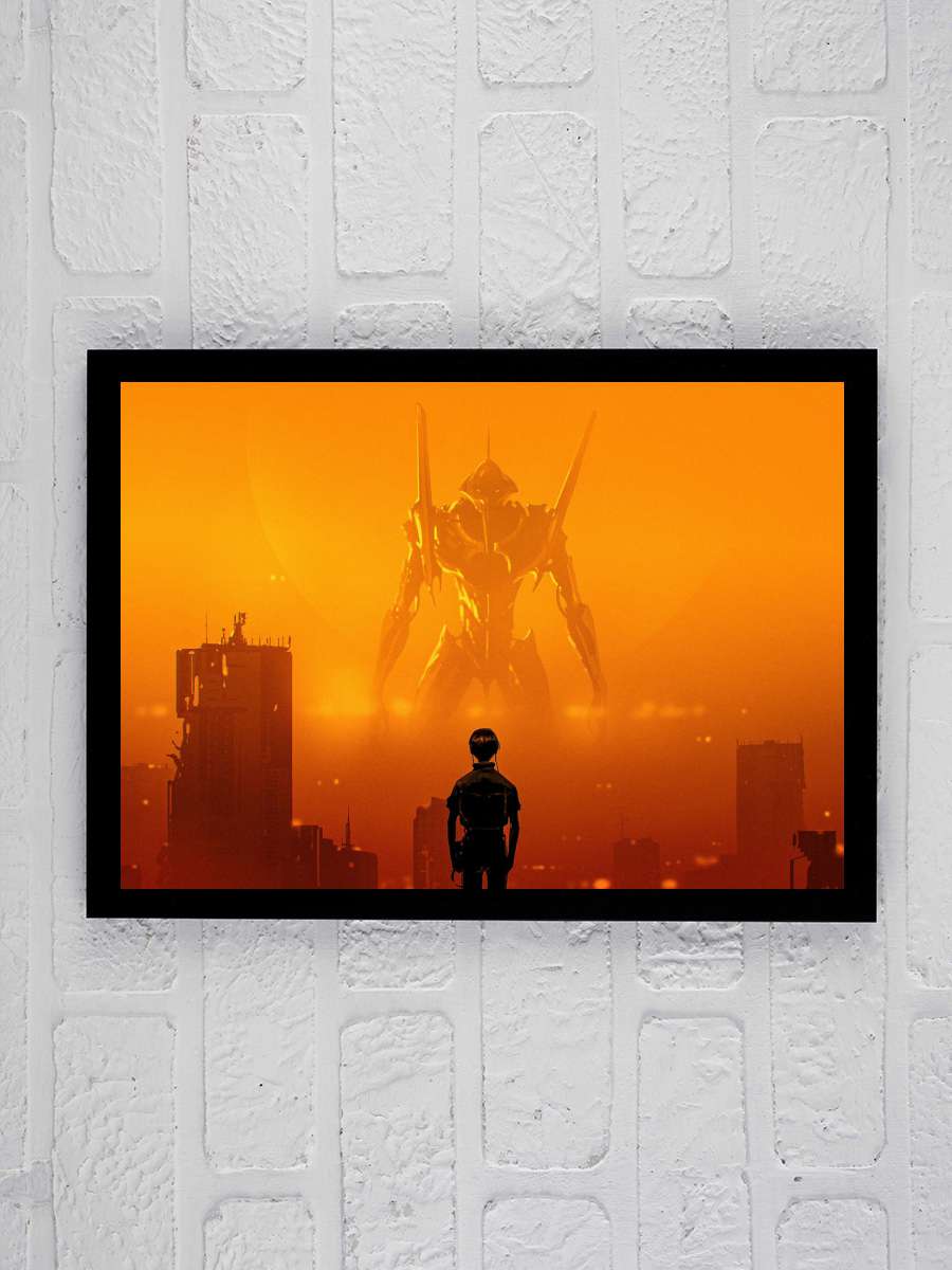 Ikari Shinji Evangelion Pilot… Pilot Eva-01 Anime Poster Tablo Siyah Çerçeveli Yüksek Kalite Anime Duvar Tablo