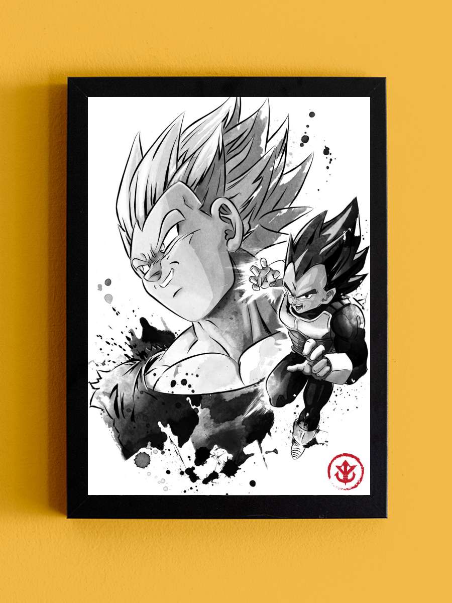 The Prince of Saiyans Anime Poster Tablo Siyah Çerçeveli Yüksek Kalite Anime Duvar Tablo