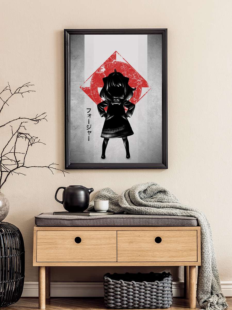 Crimson Child Spy Anime Poster Tablo Siyah Çerçeveli Yüksek Kalite Anime Duvar Tablo