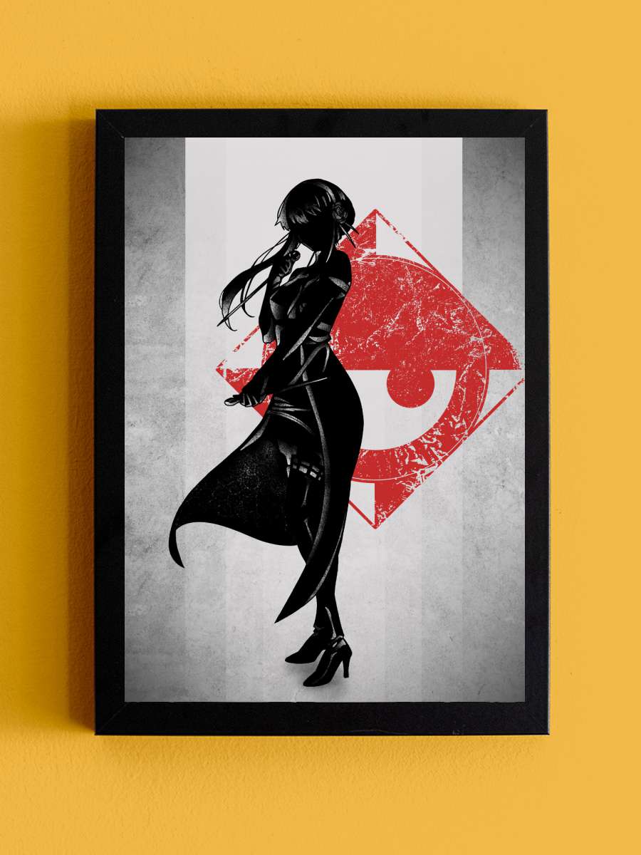 Crimson Female Spy Anime Poster Tablo Siyah Çerçeveli Yüksek Kalite Anime Duvar Tablo