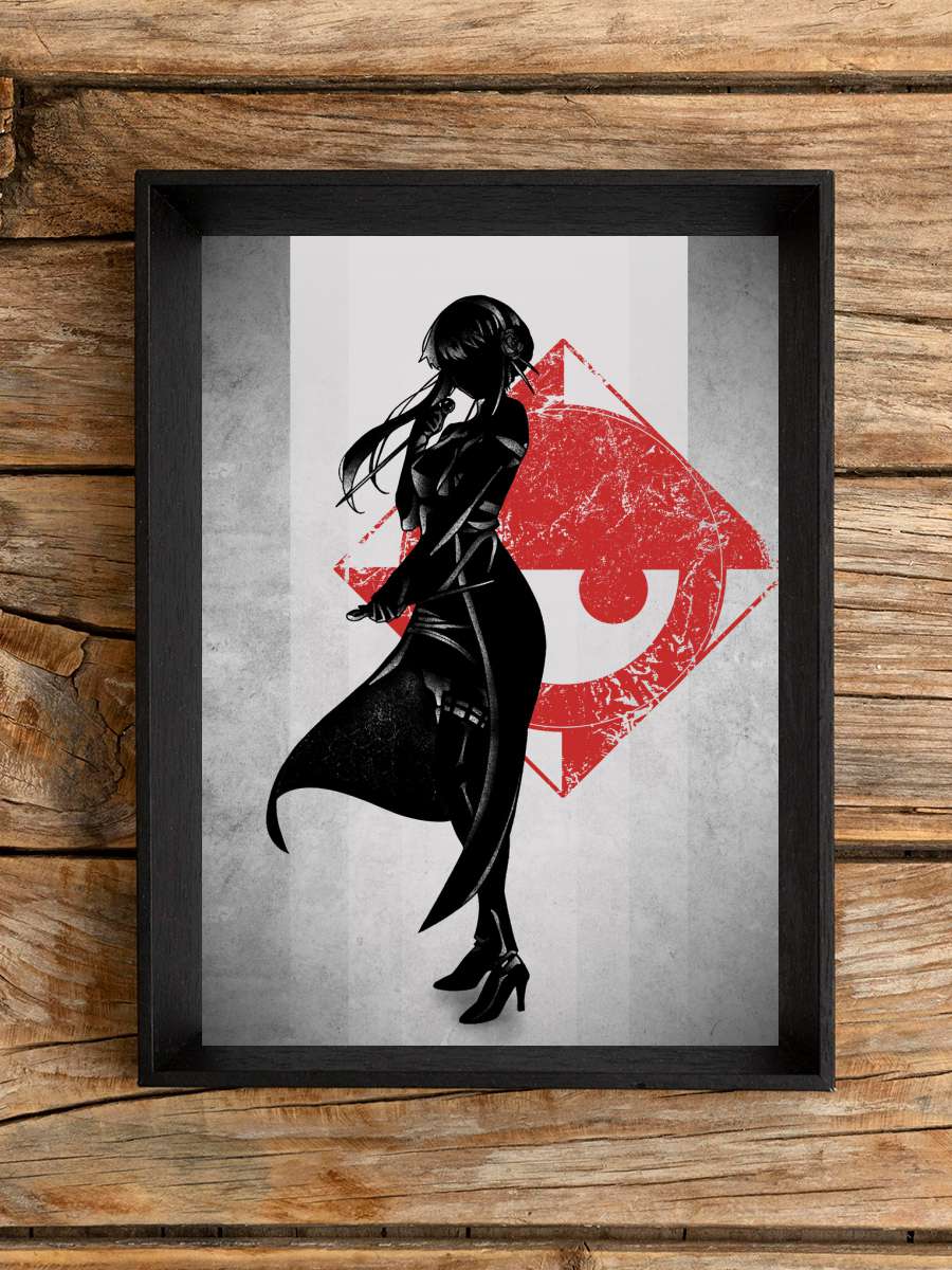 Crimson Female Spy Anime Poster Tablo Siyah Çerçeveli Yüksek Kalite Anime Duvar Tablo