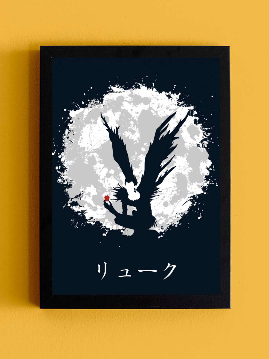 Shinigami Anime Poster Tablo Siyah Çerçeveli Yüksek Kalite Anime Duvar Tablo