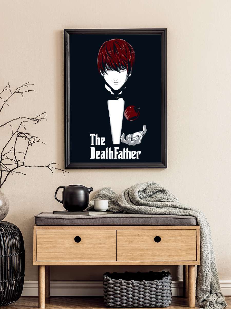 The death Father Anime Poster Tablo Siyah Çerçeveli Yüksek Kalite Anime Duvar Tablo