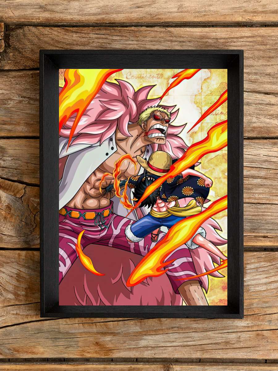 one piece Anime Poster Tablo Siyah Çerçeveli Yüksek Kalite Anime Duvar Tablo