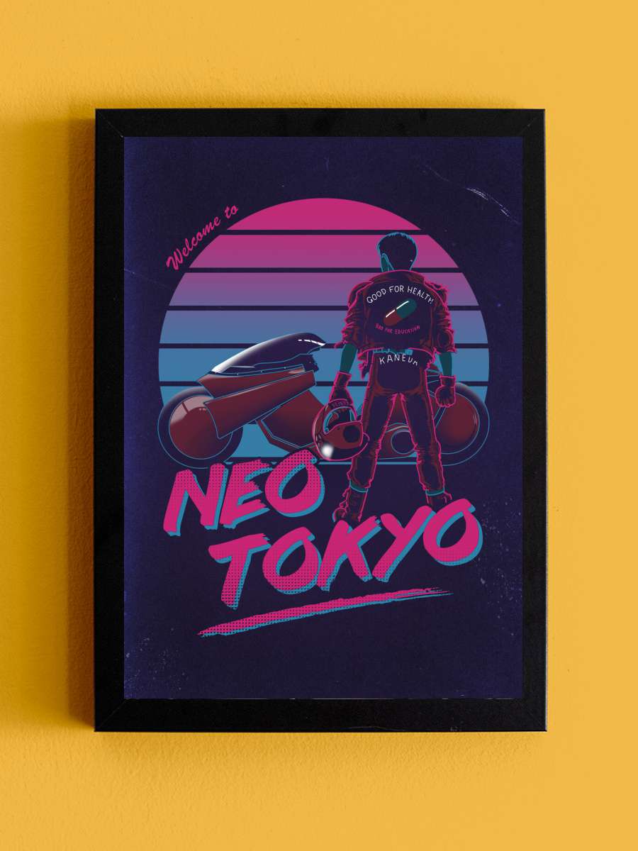 Welcome to Neo-Tokyo Anime Poster Tablo Siyah Çerçeveli Yüksek Kalite Anime Duvar Tablo