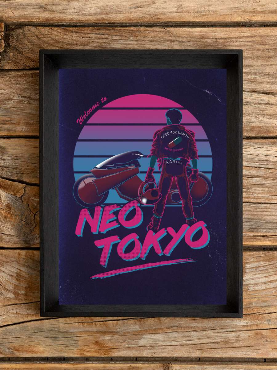 Welcome to Neo-Tokyo Anime Poster Tablo Siyah Çerçeveli Yüksek Kalite Anime Duvar Tablo