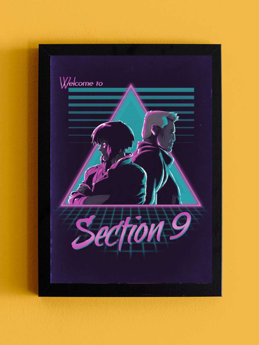 Welcome to Section 9 Anime Poster Tablo Siyah Çerçeveli Yüksek Kalite Anime Duvar Tablo