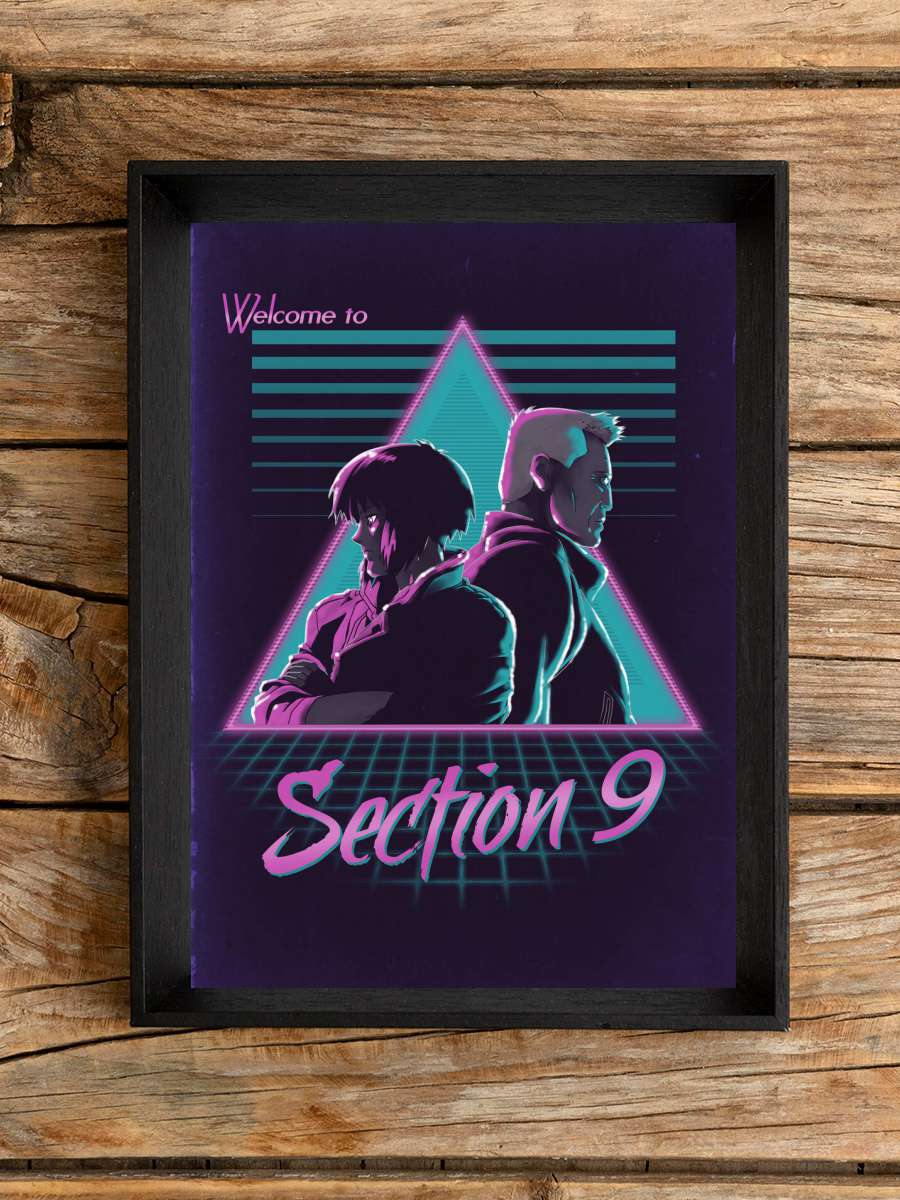 Welcome to Section 9 Anime Poster Tablo Siyah Çerçeveli Yüksek Kalite Anime Duvar Tablo