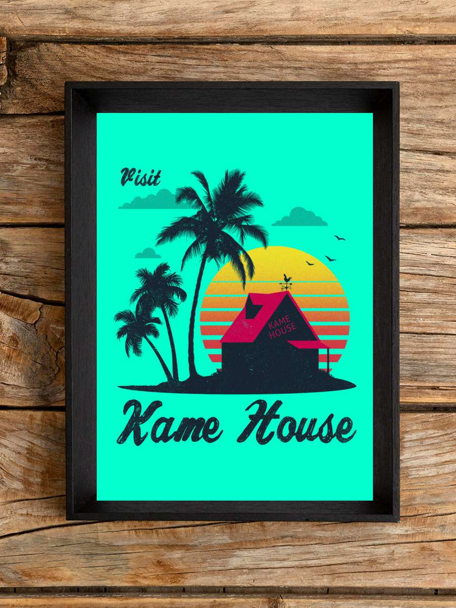 Visit Kame House Anime Poster Tablo Siyah Çerçeveli Yüksek Kalite Anime Duvar Tablo