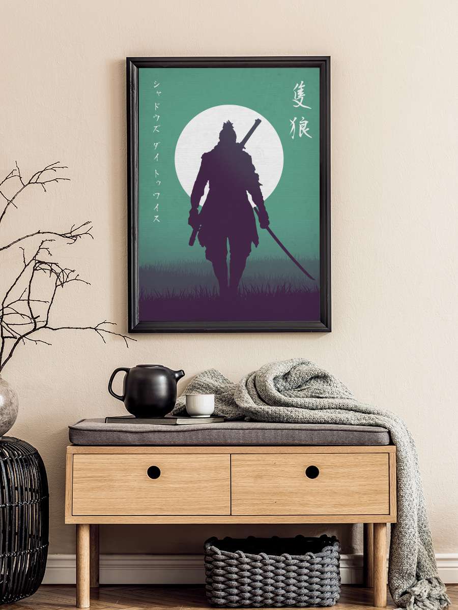 Wolf the Shinobi Anime Poster Tablo Siyah Çerçeveli Yüksek Kalite Anime Duvar Tablo