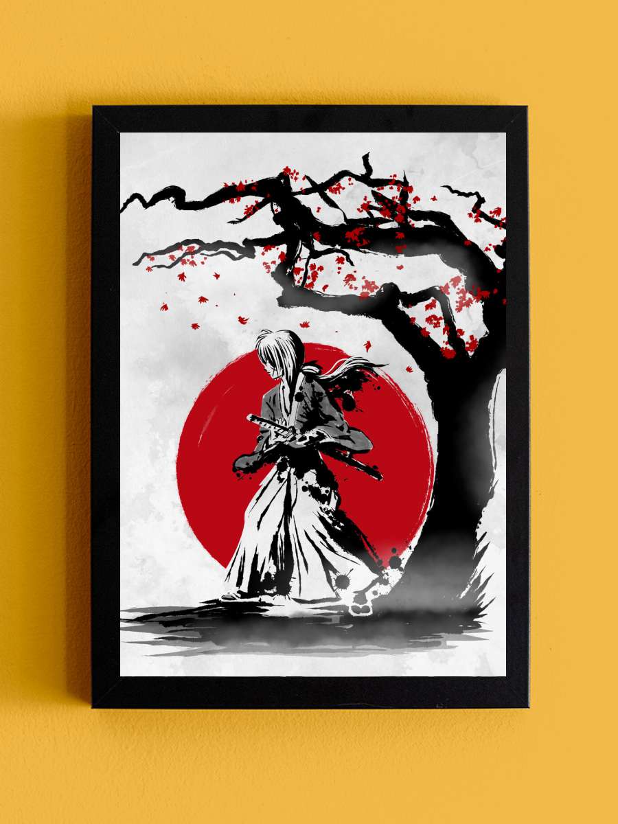 Wandering Samurai Anime Poster Tablo Siyah Çerçeveli Yüksek Kalite Anime Duvar Tablo