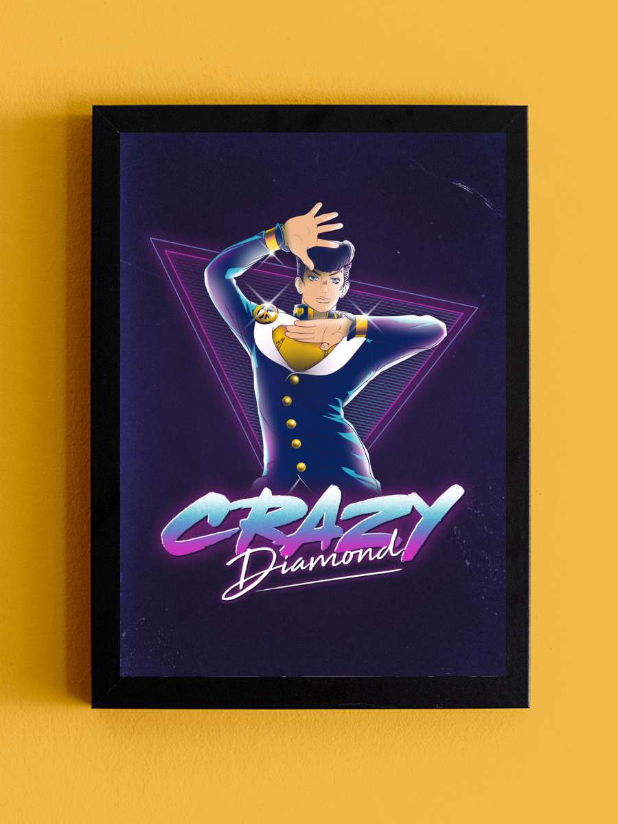 Crazy Diamond Anime Poster Tablo Siyah Çerçeveli Yüksek Kalite Anime Duvar Tablo