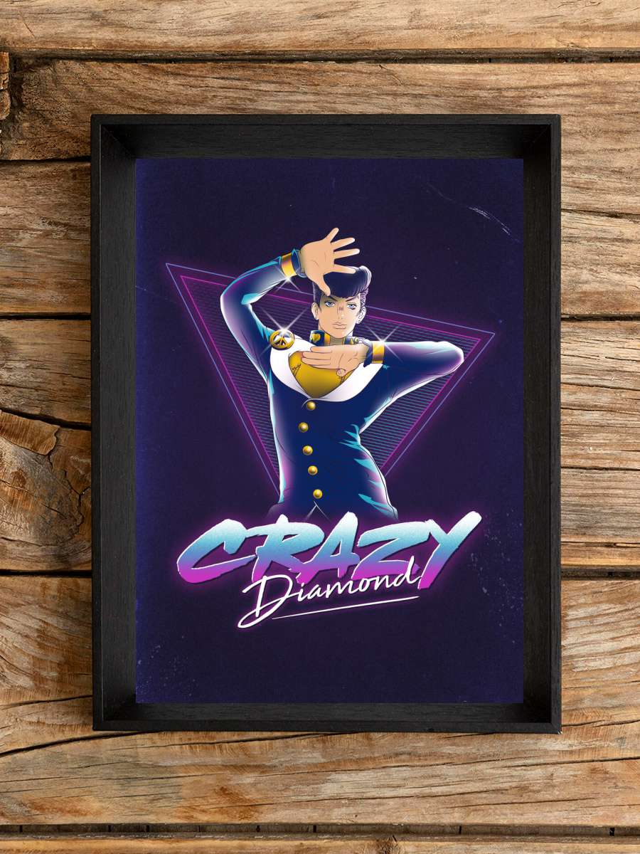 Crazy Diamond Anime Poster Tablo Siyah Çerçeveli Yüksek Kalite Anime Duvar Tablo