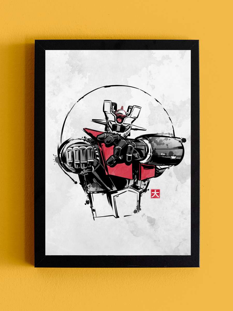 Ink Mecha Anime Poster Tablo Siyah Çerçeveli Yüksek Kalite Anime Duvar Tablo