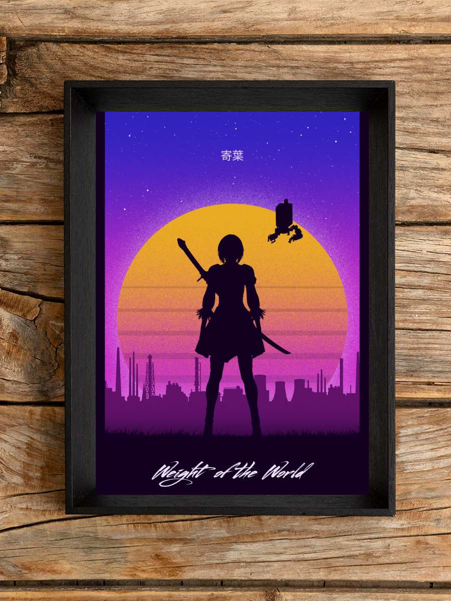 Retro Android Anime Poster Tablo Siyah Çerçeveli Yüksek Kalite Anime Duvar Tablo