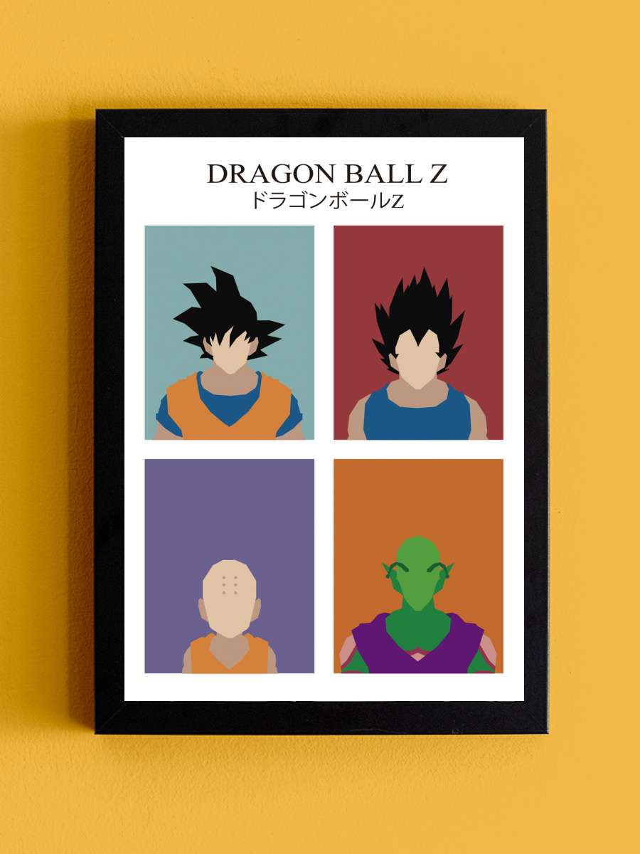 DBZ Anime Poster Tablo Siyah Çerçeveli Yüksek Kalite Anime Duvar Tablo