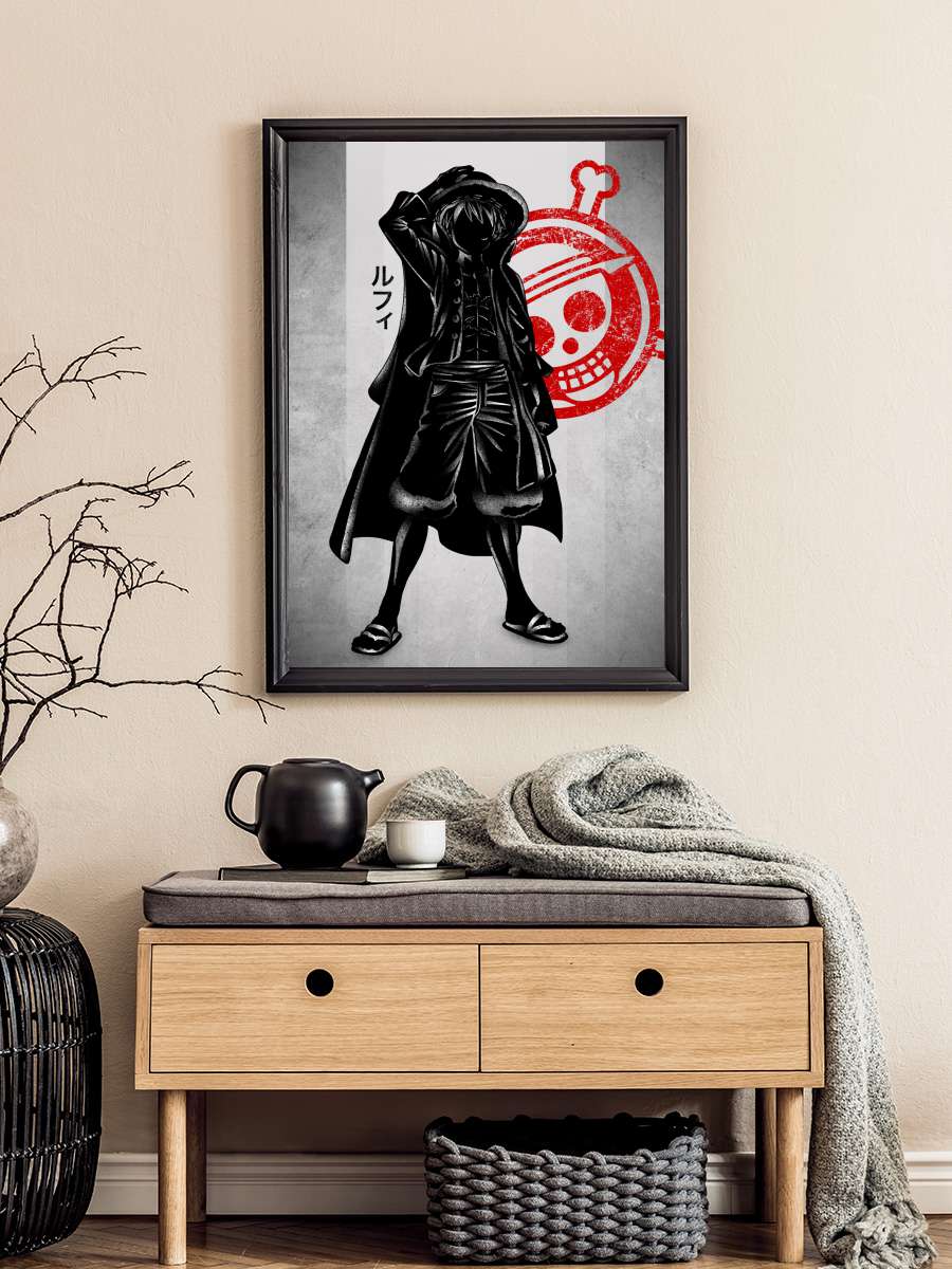 Crimson King Anime Poster Tablo Siyah Çerçeveli Yüksek Kalite Anime Duvar Tablo