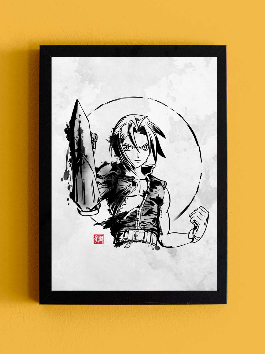 Ink metal Ed Anime Poster Tablo Siyah Çerçeveli Yüksek Kalite Anime Duvar Tablo