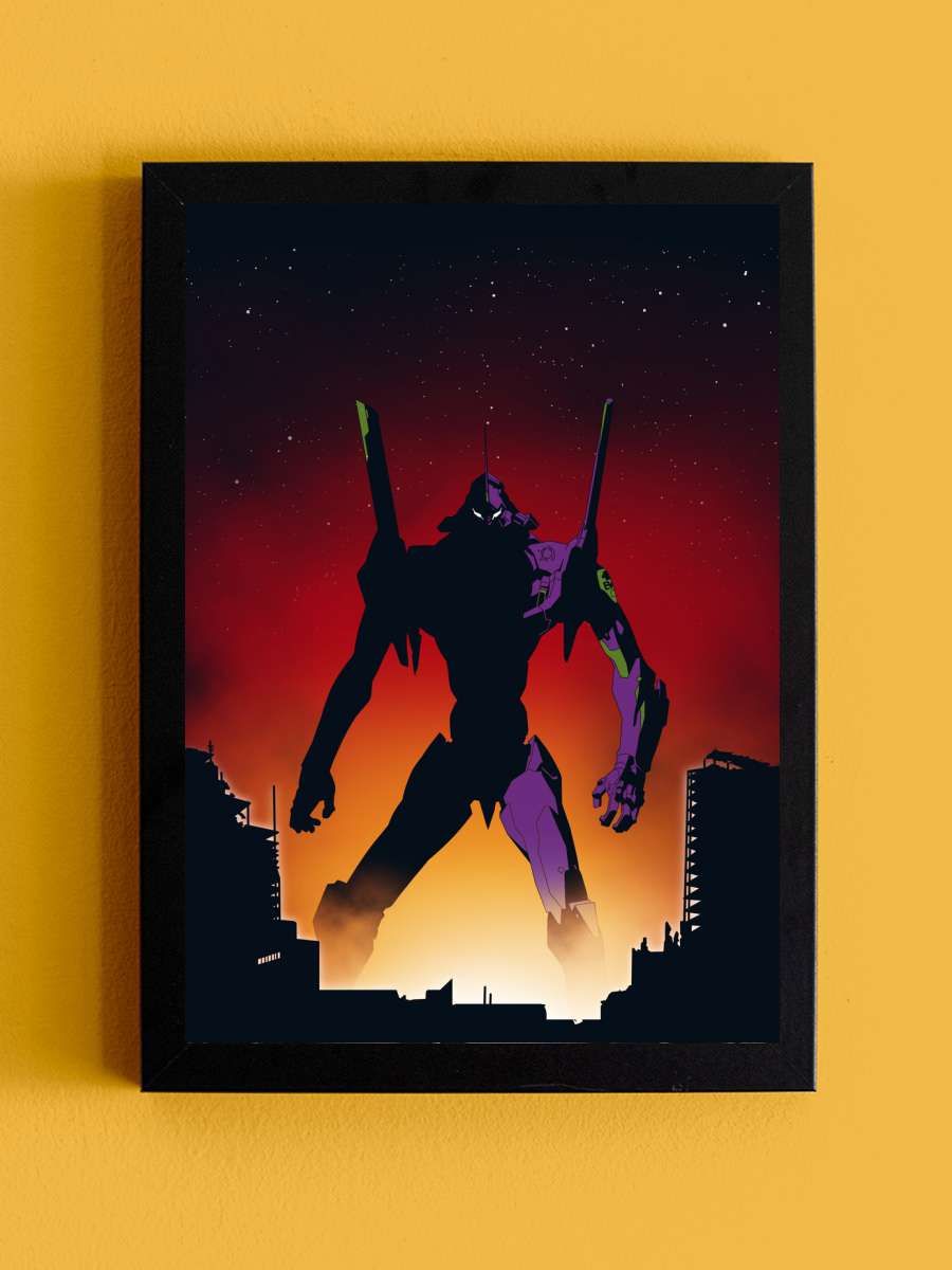 Unit-01 Anime Poster Tablo Siyah Çerçeveli Yüksek Kalite Anime Duvar Tablo