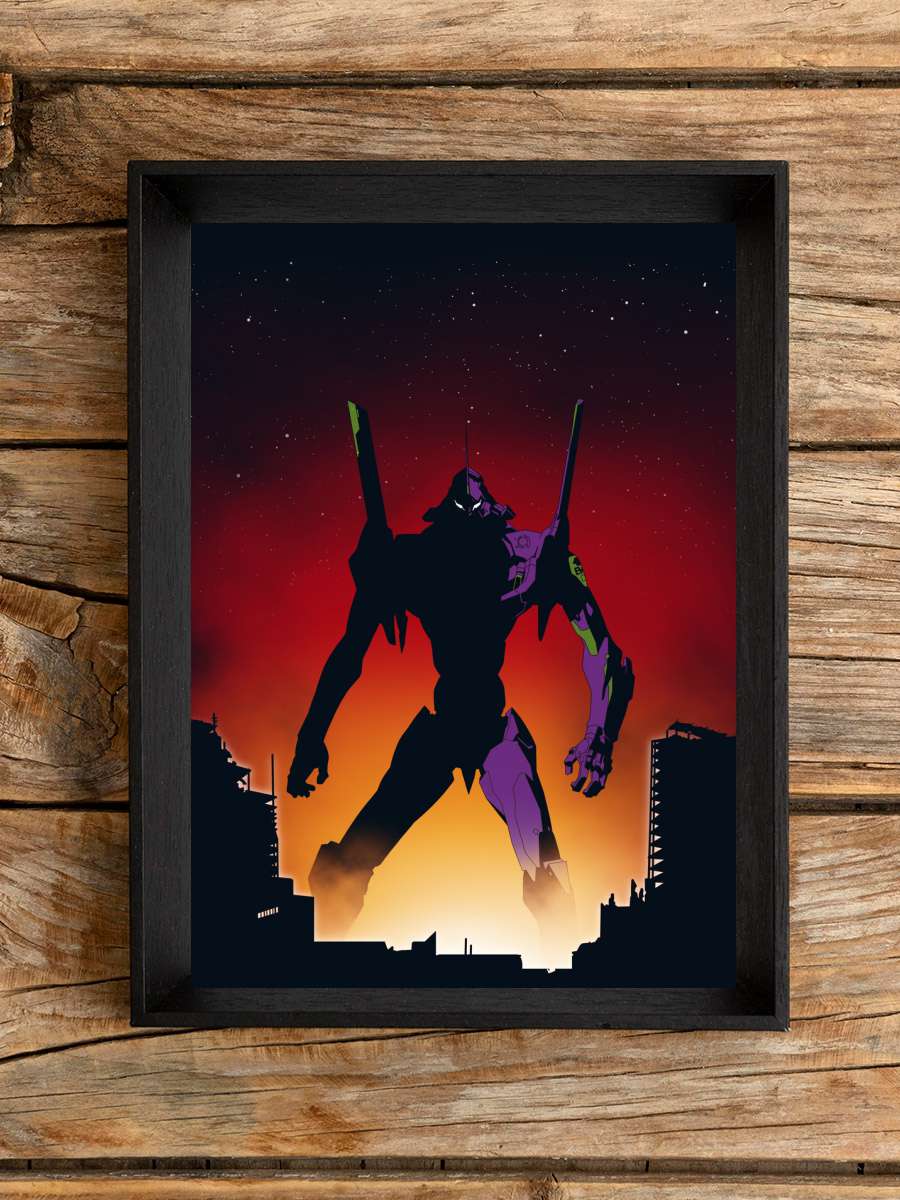 Unit-01 Anime Poster Tablo Siyah Çerçeveli Yüksek Kalite Anime Duvar Tablo