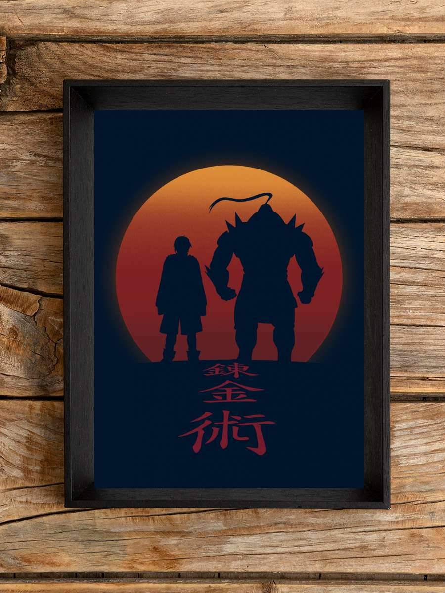 Brotherhood Anime Poster Tablo Siyah Çerçeveli Yüksek Kalite Anime Duvar Tablo